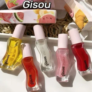 Gisou الأصلي ترطيب الشفاه بلسم الشفاه ملمع الشفاه العناية بالشفاه بينيتينت للشفاه ممتلئ الجسم التقشير زيت ملمع الشفاه