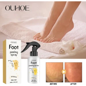 Ouhoe رذاذ تقشير القدم 72H قفل الرطوبة الكالس المنقي مكافحة الكراك الجاف إصلاح رائحة التحكم اشراق العناية بالقدم السائل